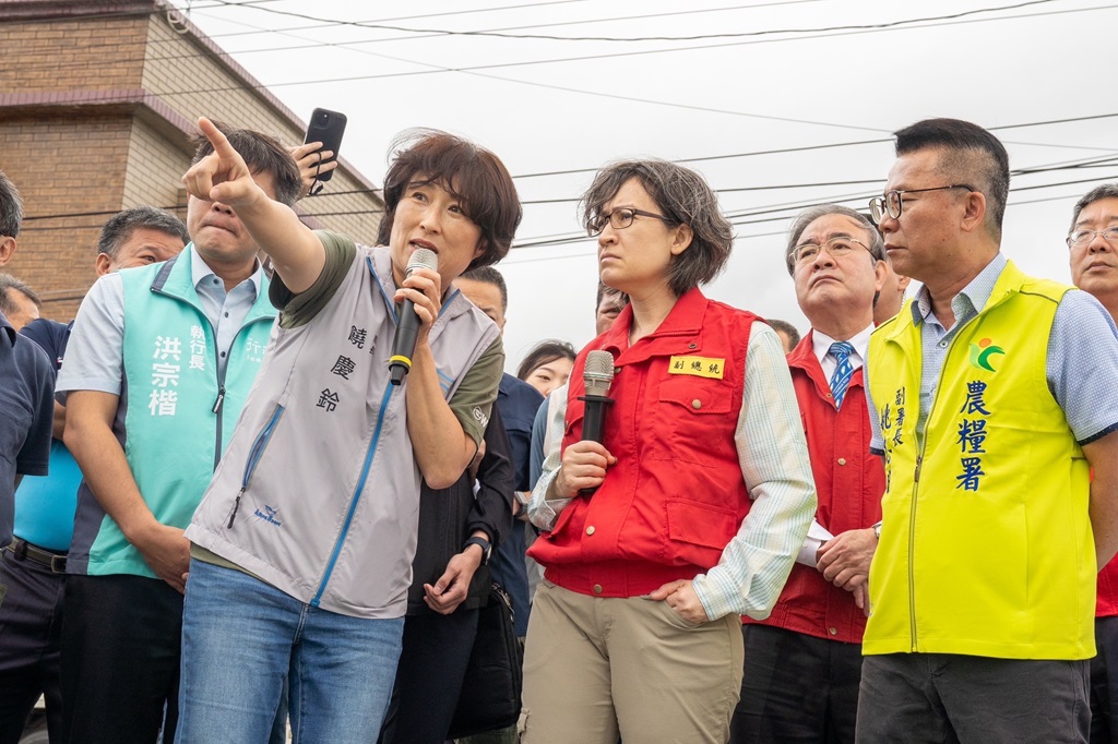 饒慶鈴縣長為康芮颱風重創台東農業向蕭副總統爭取全縣全品項現金救助及免勘查災損比率