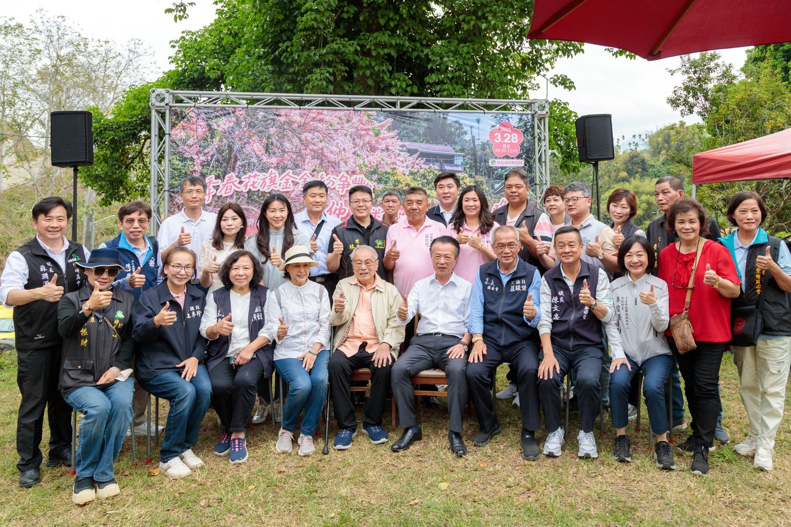 嘉義竹崎「阿拉伯粉紅村」開園  千株花旗木含苞待放