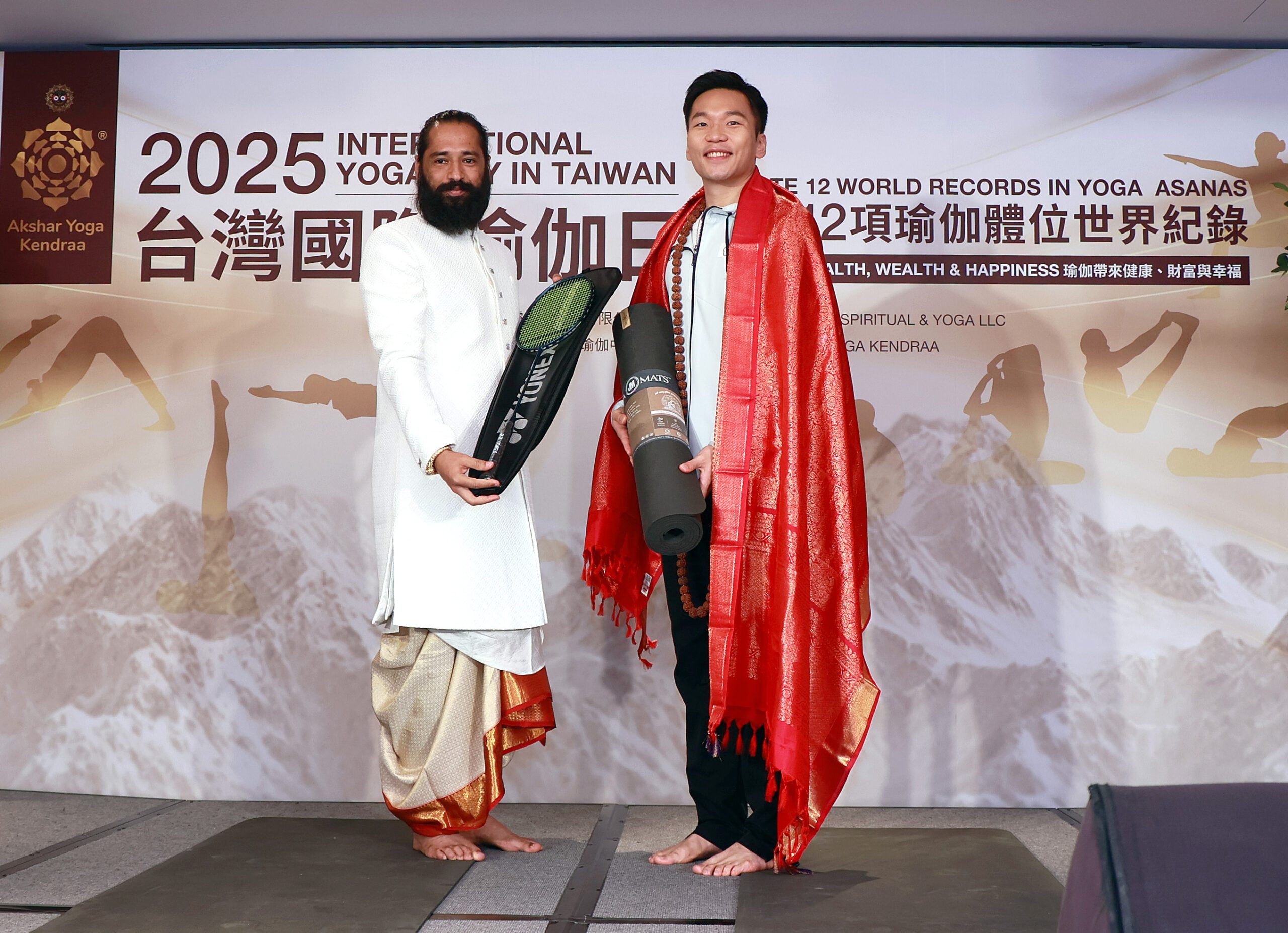 靈性與瑜伽界大師「印度阿克夏爾上師」 將帶領台灣挑戰12項世界紀錄　兩屆奧運金牌「李洋」愛上這項結合身心靈的運動　一起加入挑戰行列