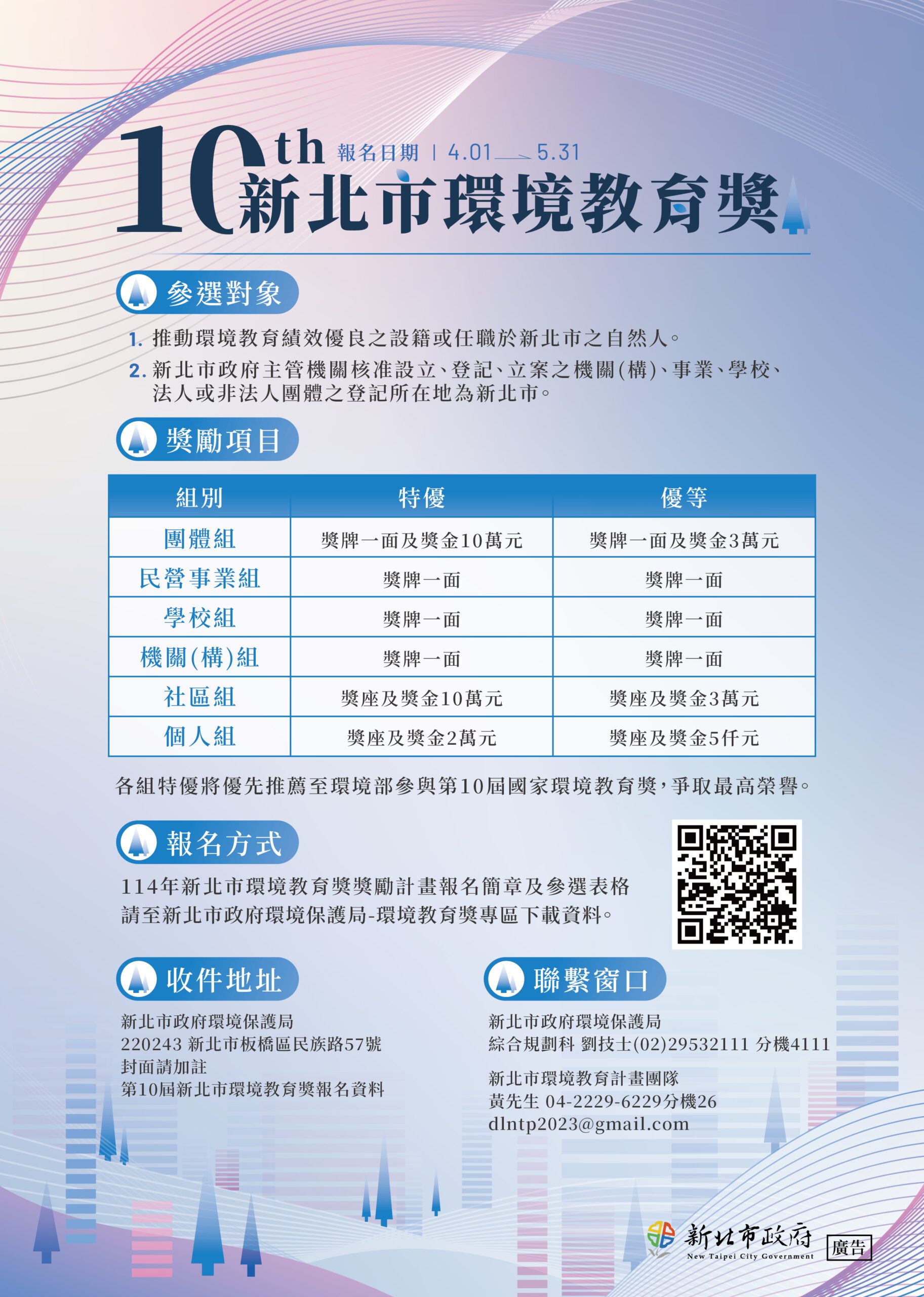 環保尖兵看過來     新北環境教育獎熱烈徵件至5/31