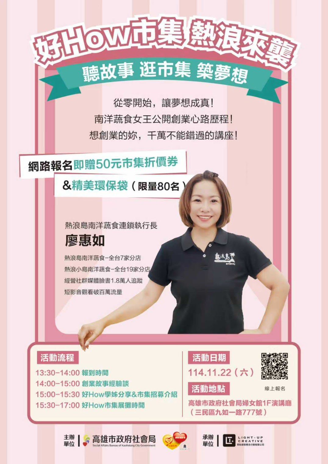 從夢想到行動！ 高市社會局婦女培力講座啟動女力創業力
